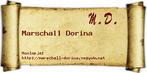 Marschall Dorina névjegykártya